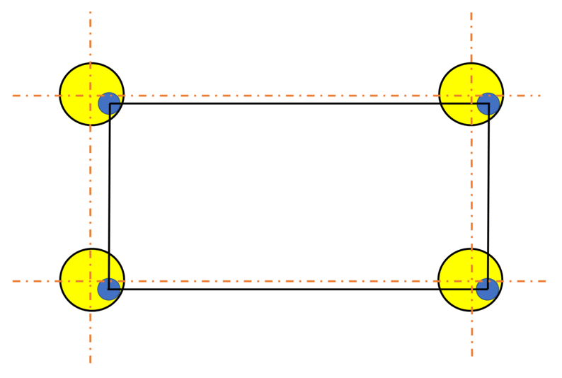 Animation showing hole pattern located by composite tolerancing